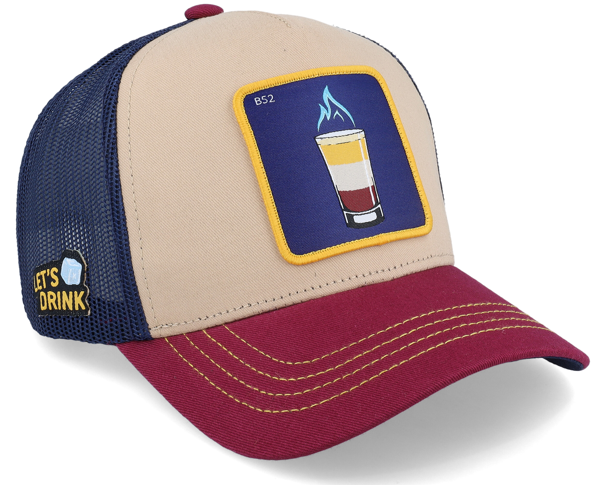 Cocktails B52 Navy/ Beige/Burgundy Trucker - Capslab cap ...