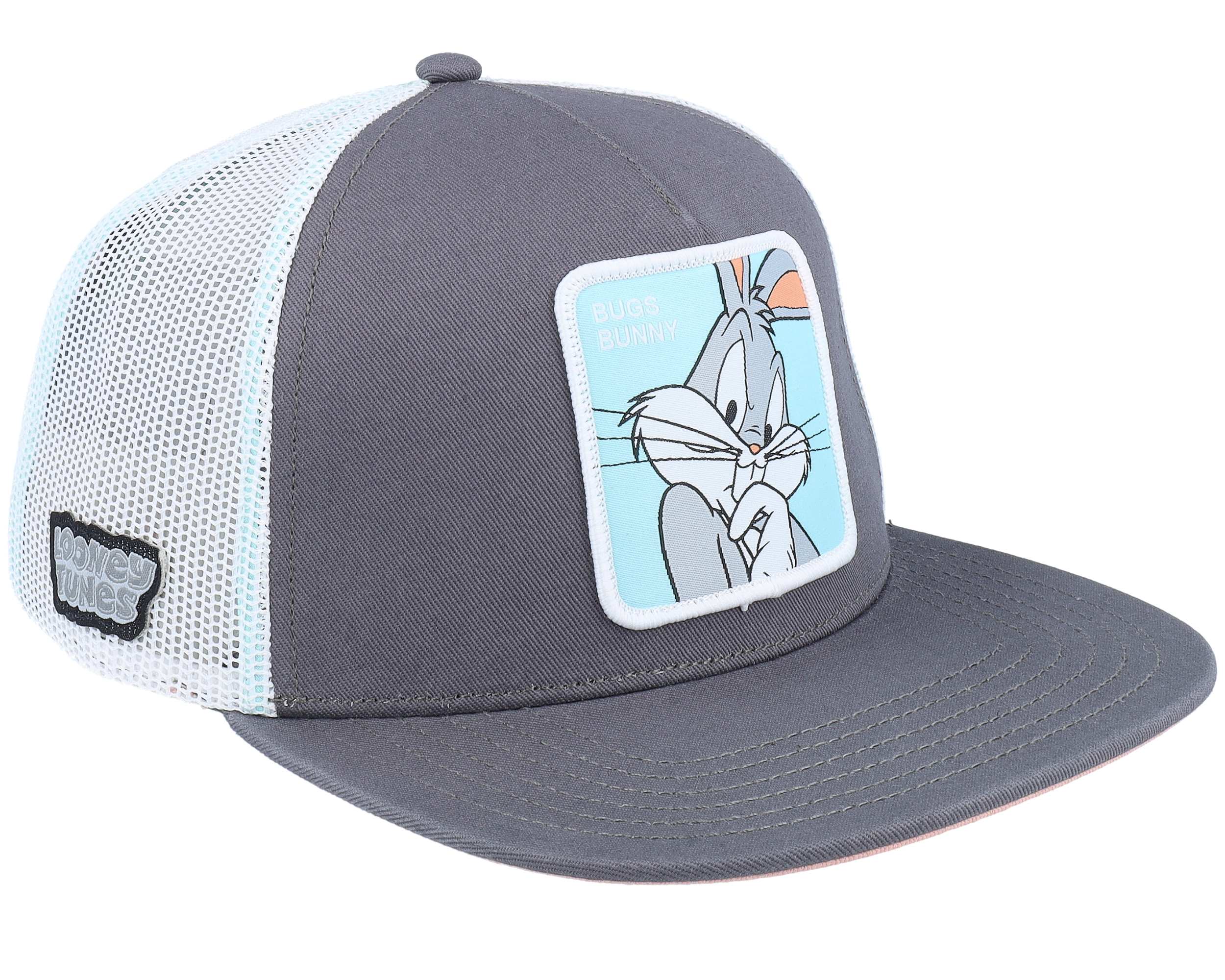 Looney Tunes Bugs Bunny White Grey Trucker - Capslab Cap 