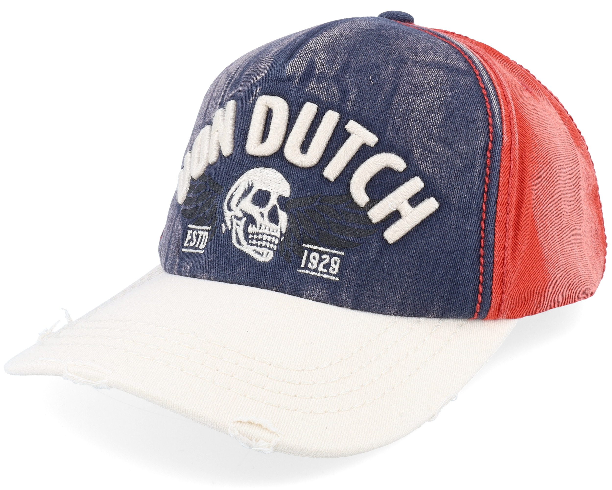 Logo Baseball Cap Red/Blue/White A-Frame Adjustable