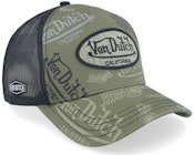Oval Patch Black/Dark Green A-Frame Trucker