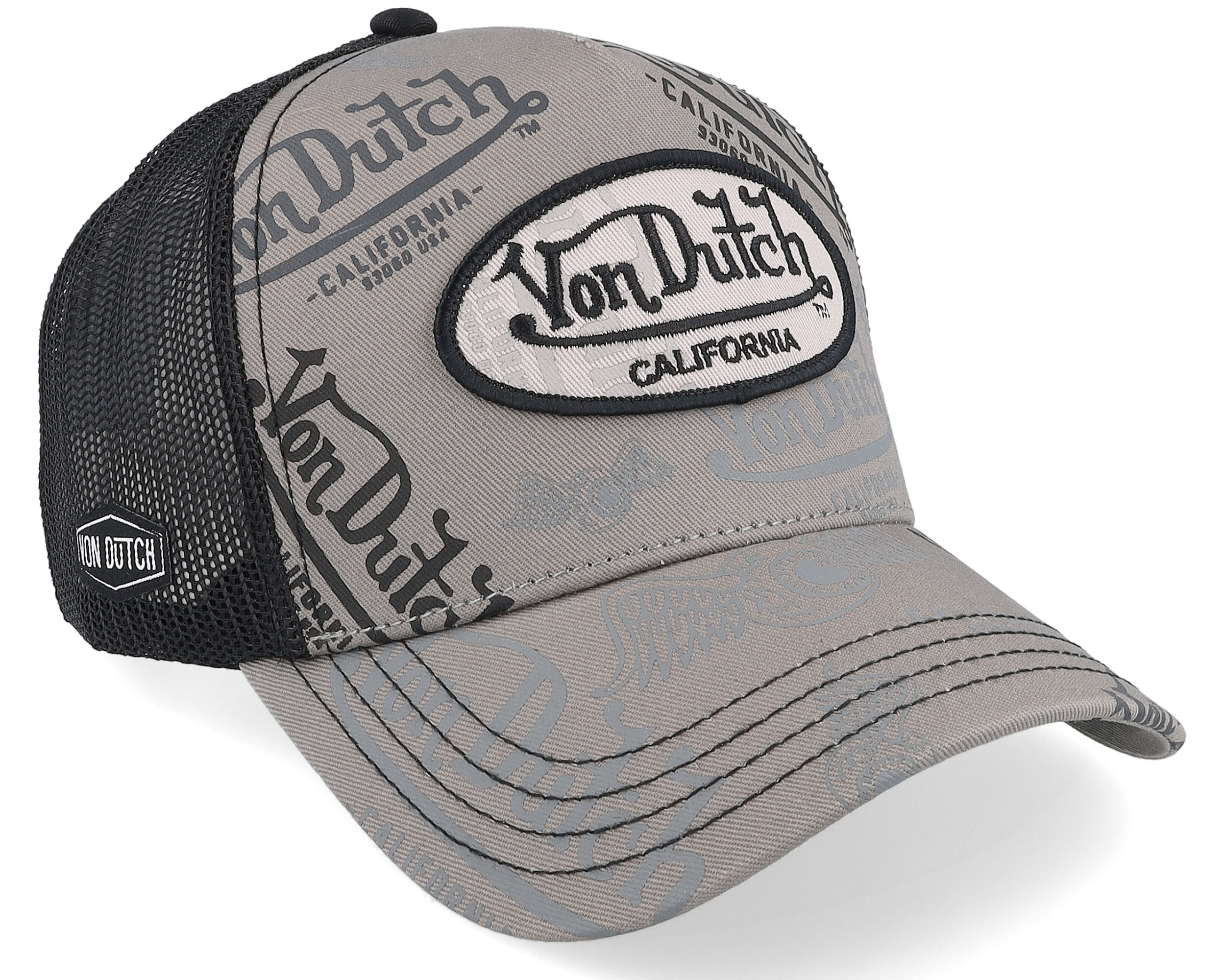 Oval Patch Black/Grey A-Frame Trucker