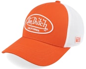 Oval Patch White/Orange A-Frame Trucker