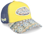 Oval Patch Navy/Yellow/Multicolor A-Frame Trucker