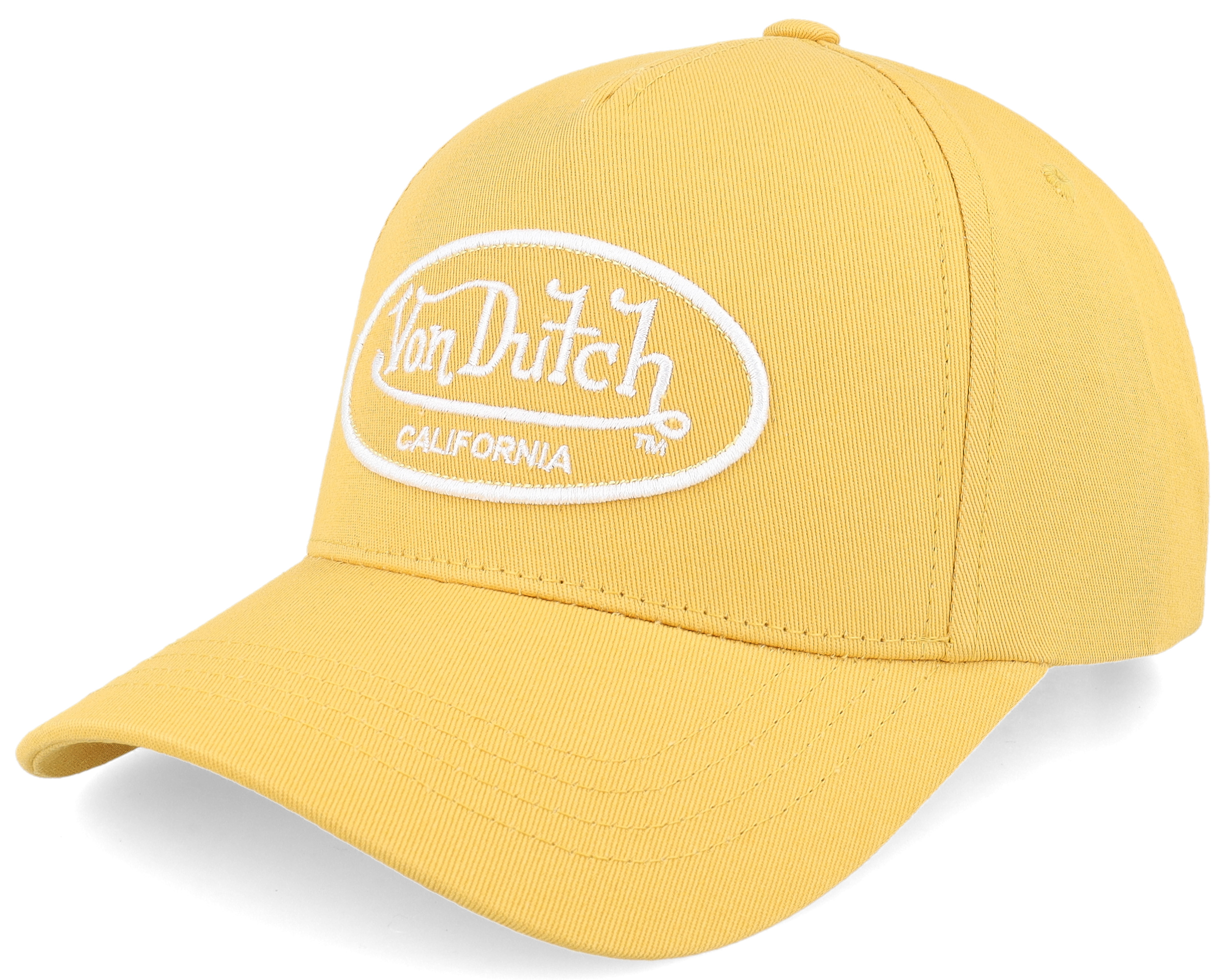 Oval Patch Baseball Cap Yellow A-Frame Adjustable