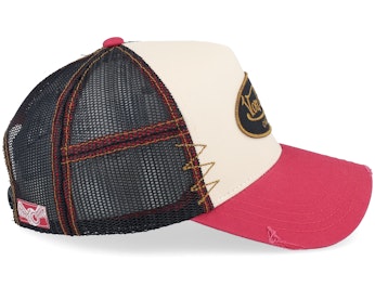 Oval Patch Black/White/Red A-Frame Trucker - Main Image