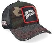 Looney Tunes Merrie Melodies Black/Camouflage A-Frame Trucker