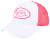 Oval Patch Pink/White Trucker