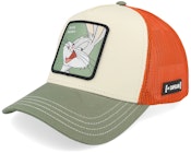 Looney Tunes Bugs Bunny Burgundy/White/Green A-Frame Trucker