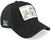 Tom & Jerry Black A-Frame Trucker