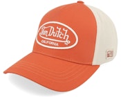 Embroidery Oval Orange/White A-Frame Trucker