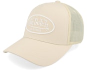 Oval Patch Beige/White Trucker