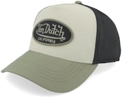 Embroidery Black/White/Green A-Frame Trucker