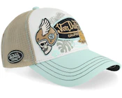 Multi Patches Black/White/Beige A-frame Trucker