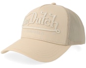 Embroidery Logo Beige A-Frame Trucker