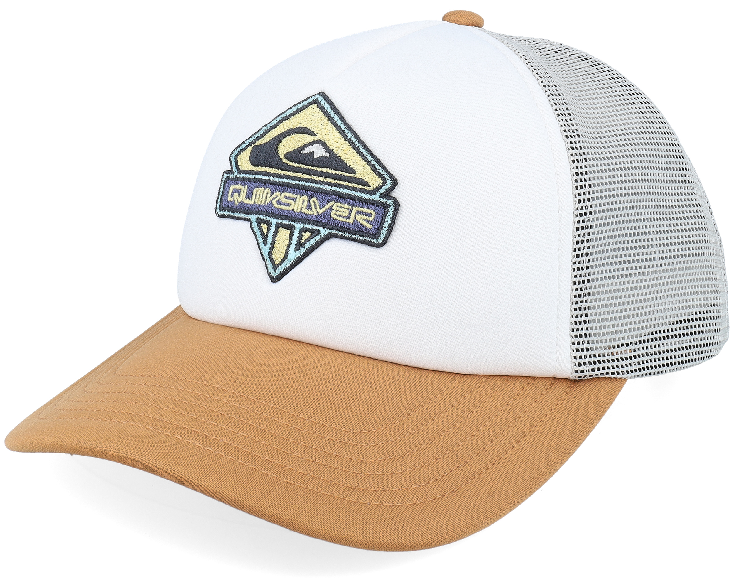 Trucker Cap Quiksilver Driver Hat Kids Slab Scratch White/Bran