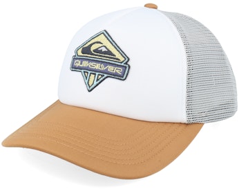 Trucker Cap Quiksilver Driver Hat Kids Slab Scratch White/Bran