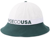 Zamla Hat White/Green Bucket