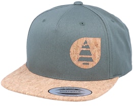 Narrow Army Green/Cork Snapback - Picture