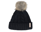 Ezah Beanie Black Pom