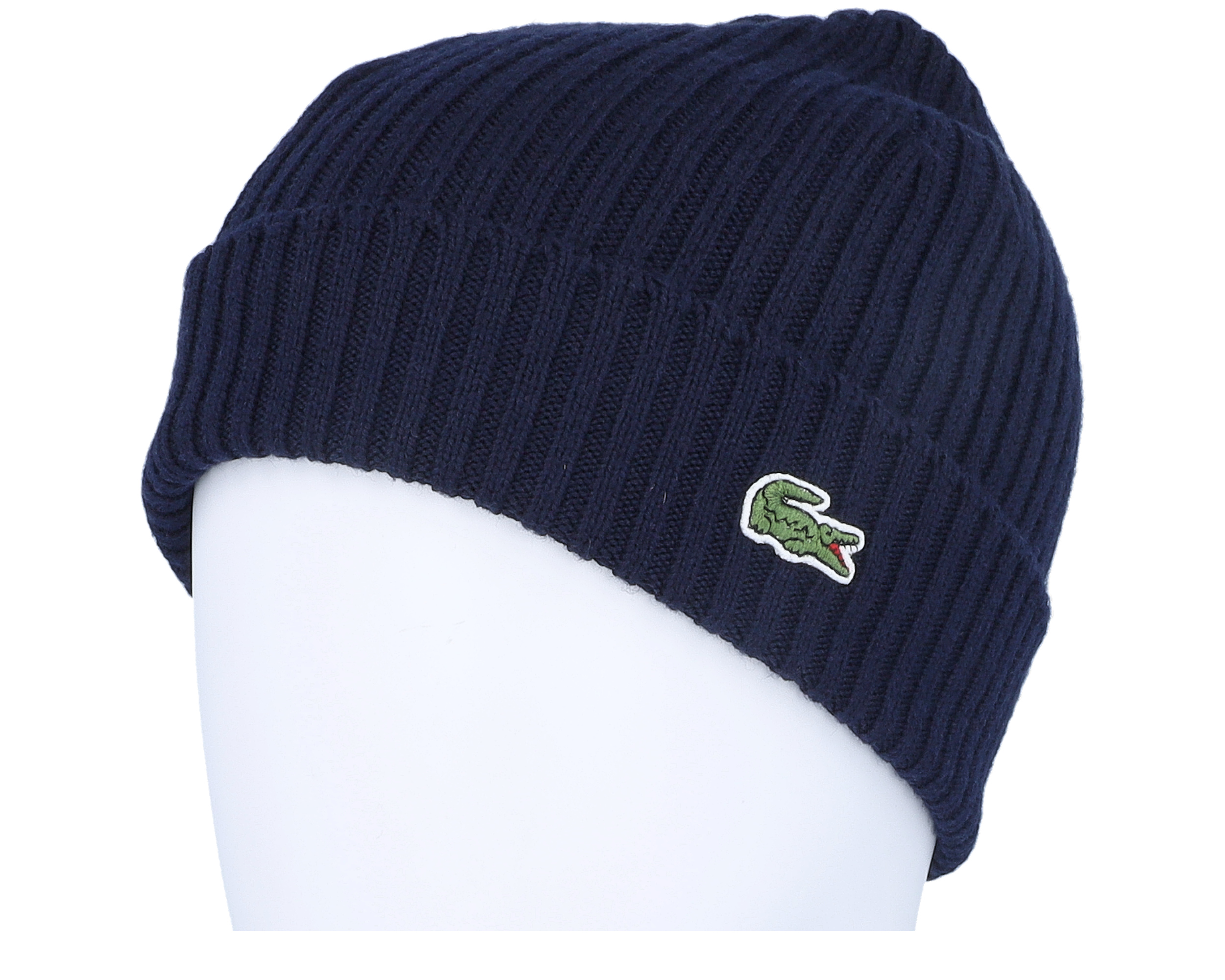 Lacoste ネイビー 耳あて付きハット 新品 LACOSTE ラコステ 帽子 メンズ バックストラップ バイザー