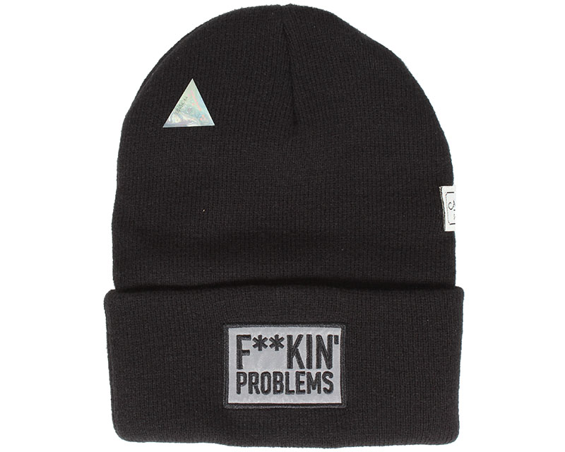 ビーニー WL PROBLEMS OLD SCHOOL TRIPLE ☆ CAYLER&SONS Problems Reflective Oldschool Black Beanie - Cayler & Sons