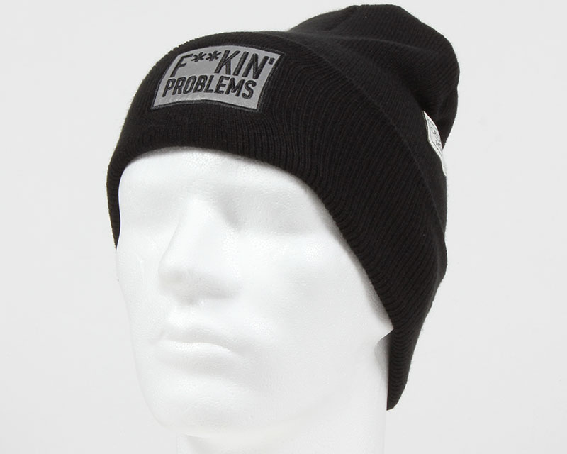 Problems Reflective Oldschool Black Beanie - Cayler & Sons