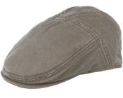 Ivy Cotton Dark Beige Flat Cap