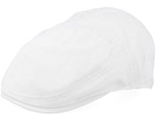 Ivy Cotton White Flat Cap