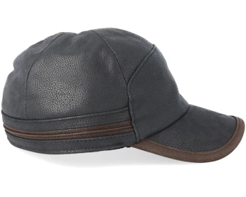 Baseball Cap Cow Hide Brown Ear Flap - Main Image