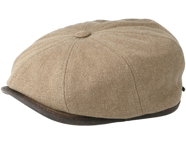 Hatteras Canvas Khaki Flat Cap Stetson caps