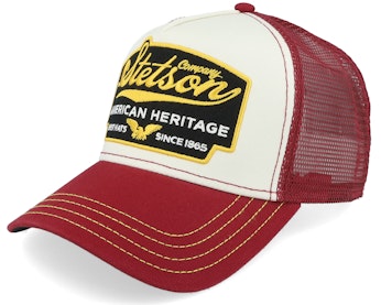 American Heritage White/Maroon Trucker