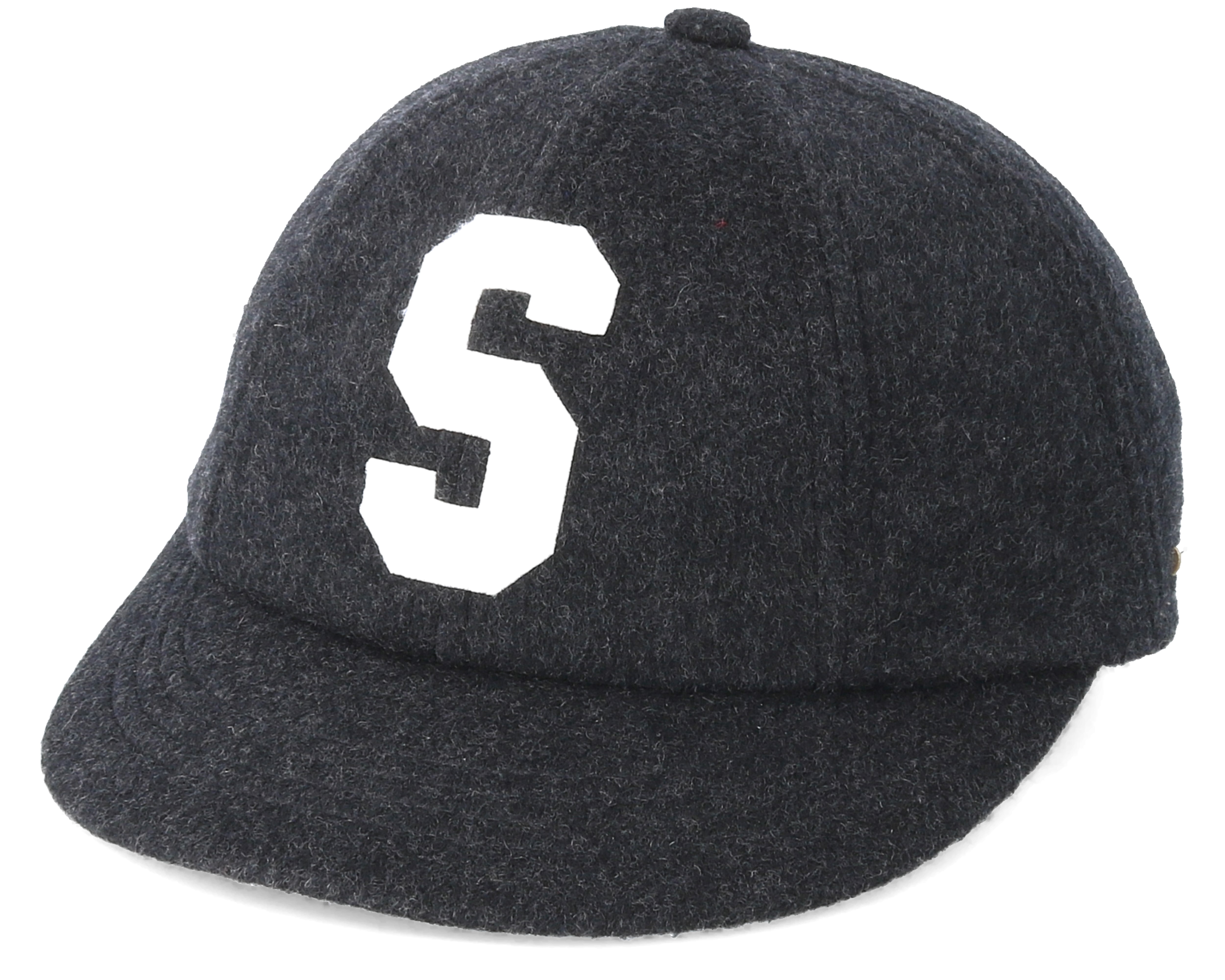 Baseball Cap Wool Dark Grey Fitted Stetson cap