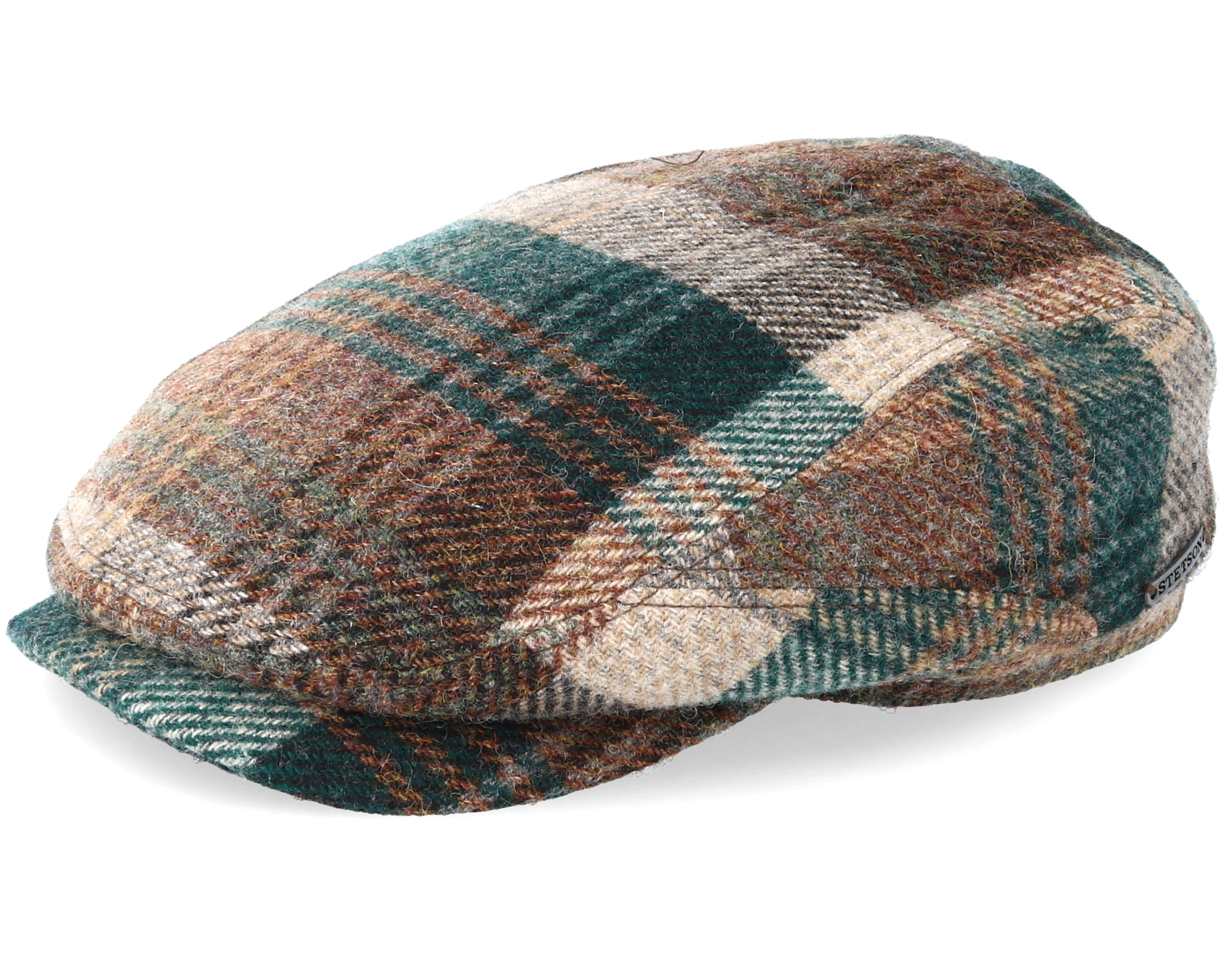 帽子 RRL DRIVER CAP BROWN CHECK Checked Woven Newsboy Cap