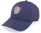 Baseball Cotton 2 Metal Badge Navy Adjustable