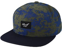 Pitchout Scale Camo/Dark Navy Snapback - Reell