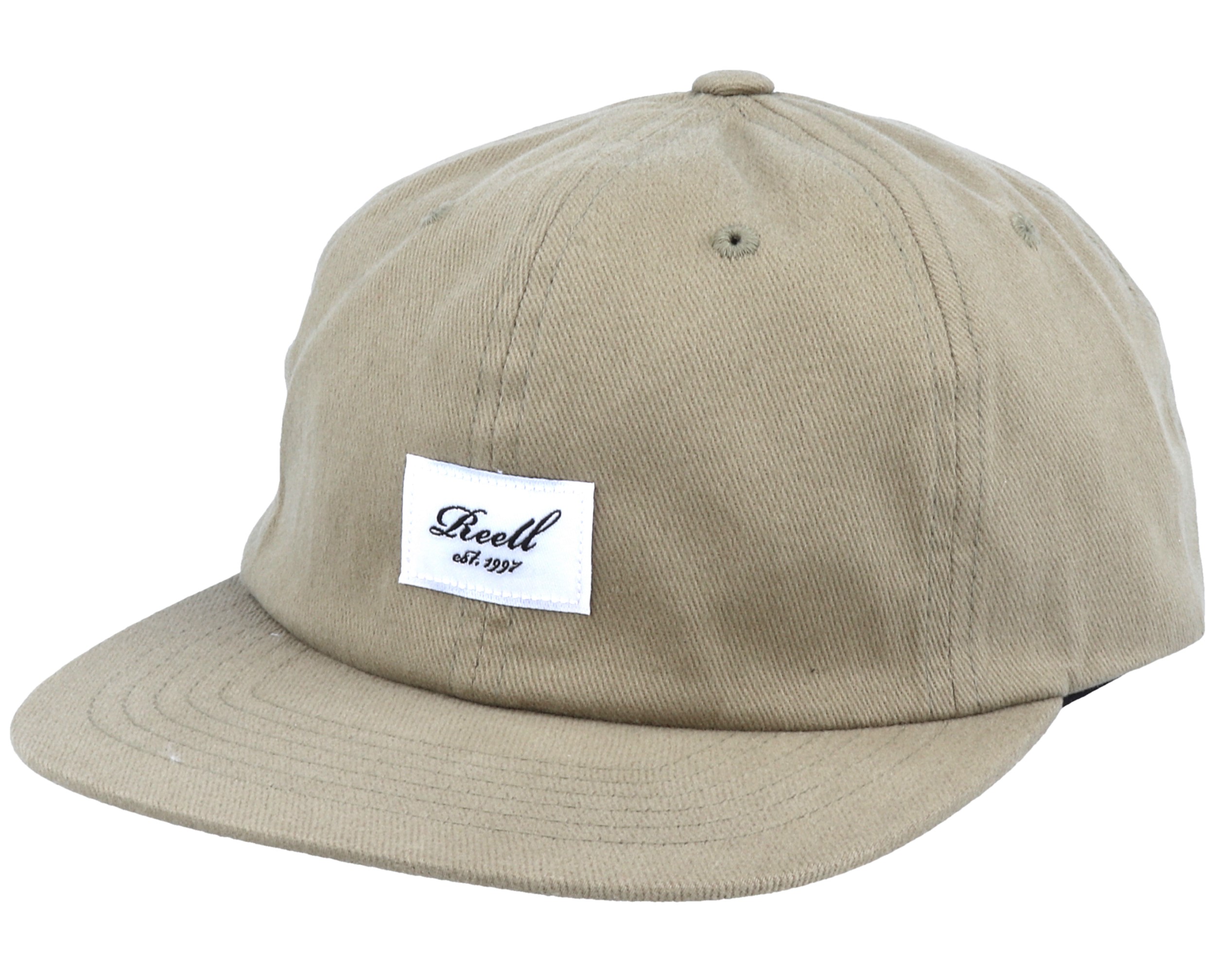 Flat 6-Panel Khaki Snapback - Reell cap | Hatstoreworld.com