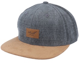 Suede Cap Washed Black Snapback - Reell