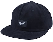 Flat 6-Panel Cap Black Cord Snapback