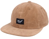 Flat 6-Panel Cap Copper Brown Cord Snapback