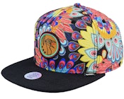 6P Peacock Linen Multi Snapback