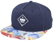 5-Panel Rubber Aztek Navy Snapback
