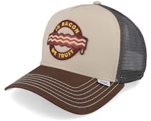 Trucker Cap Hft Food Bacon Khaki/Brown Trucker - Djinns