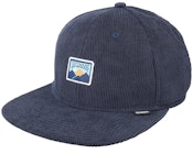 6p Truefit Cord Mountains Navy Snapback