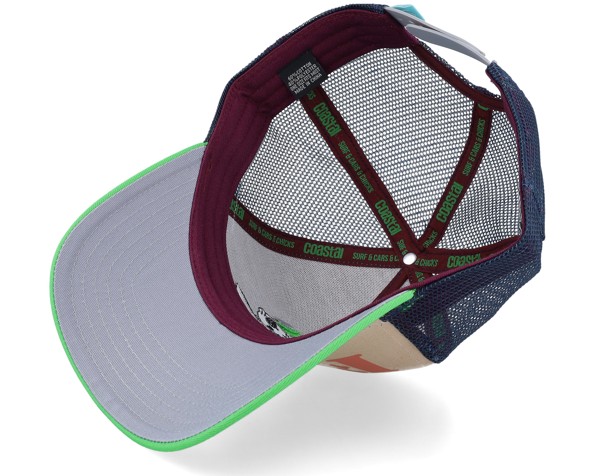Coastal Fish Khaki/Green Trucker Cap - One-Size