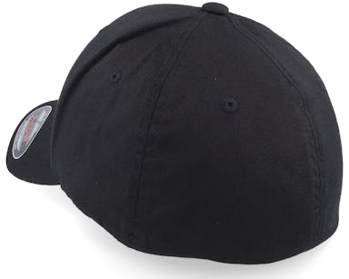 Wooly Combed Black Flexfit - Flexfit cap