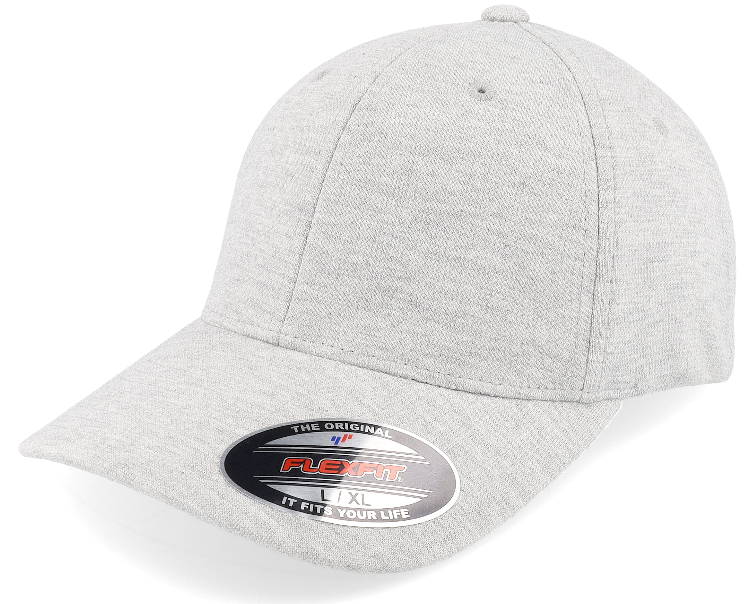 Grey cap - Heather Double Flexfit Jersey