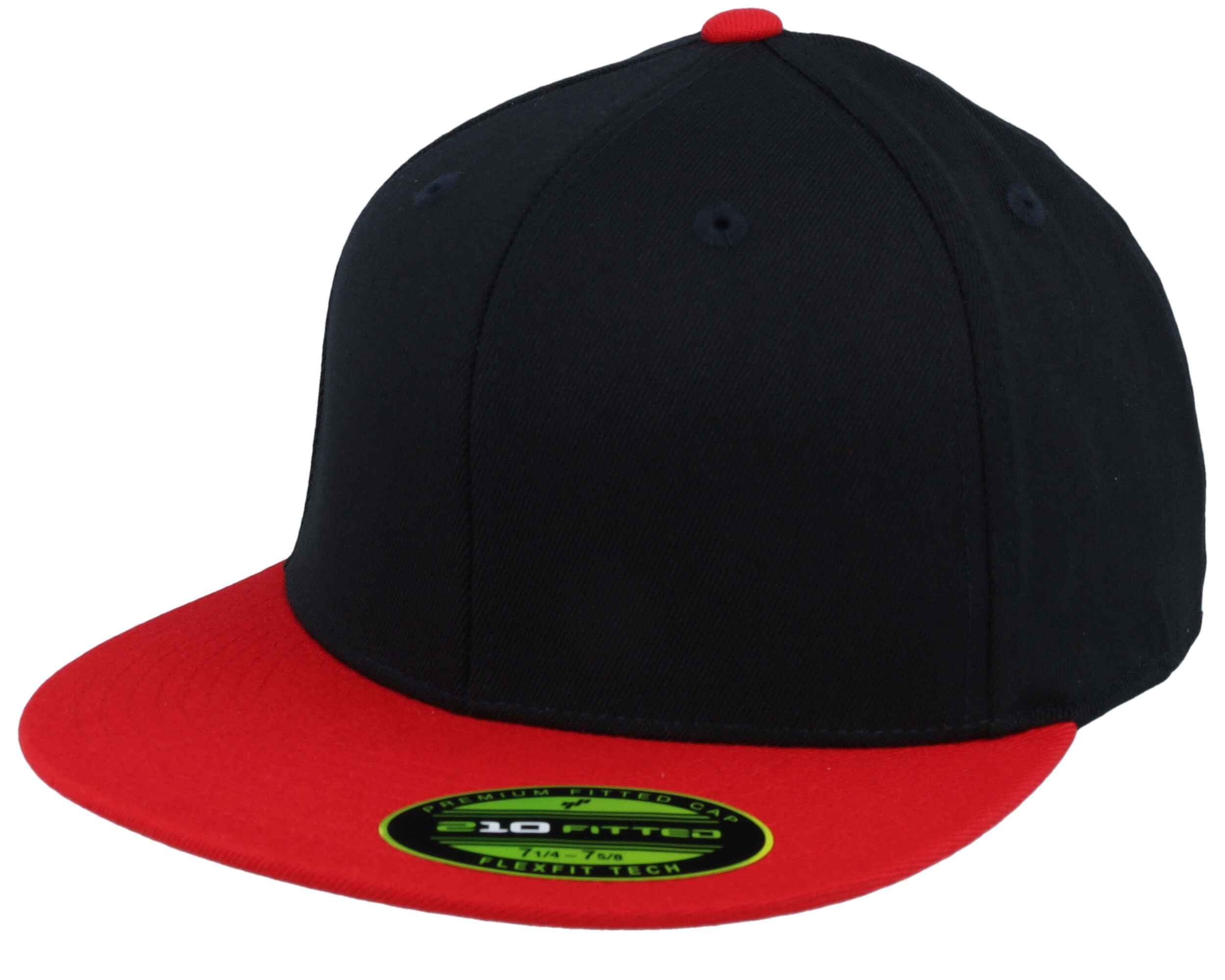 Premium 210 2-Tone Black/Red Fitted Flexfit cap 