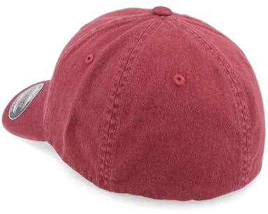 Washed Cotton Flexfit Cap Dad - Maroon cap Flexfit
