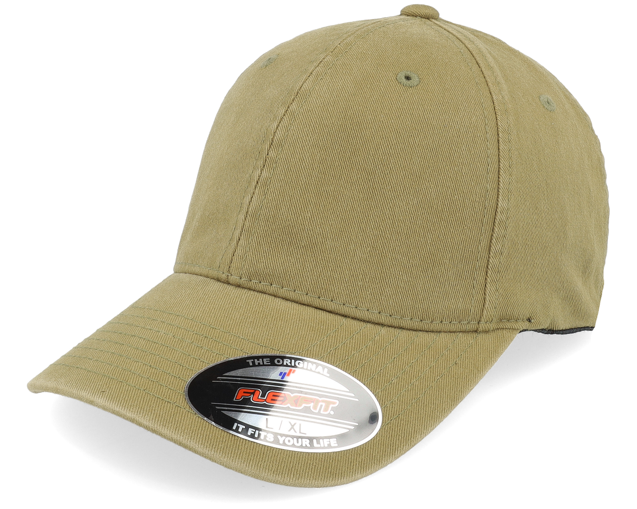 Washed Cotton Dad Cap Loden Flexfit - Flexfit cap | Hatstoreworld.com