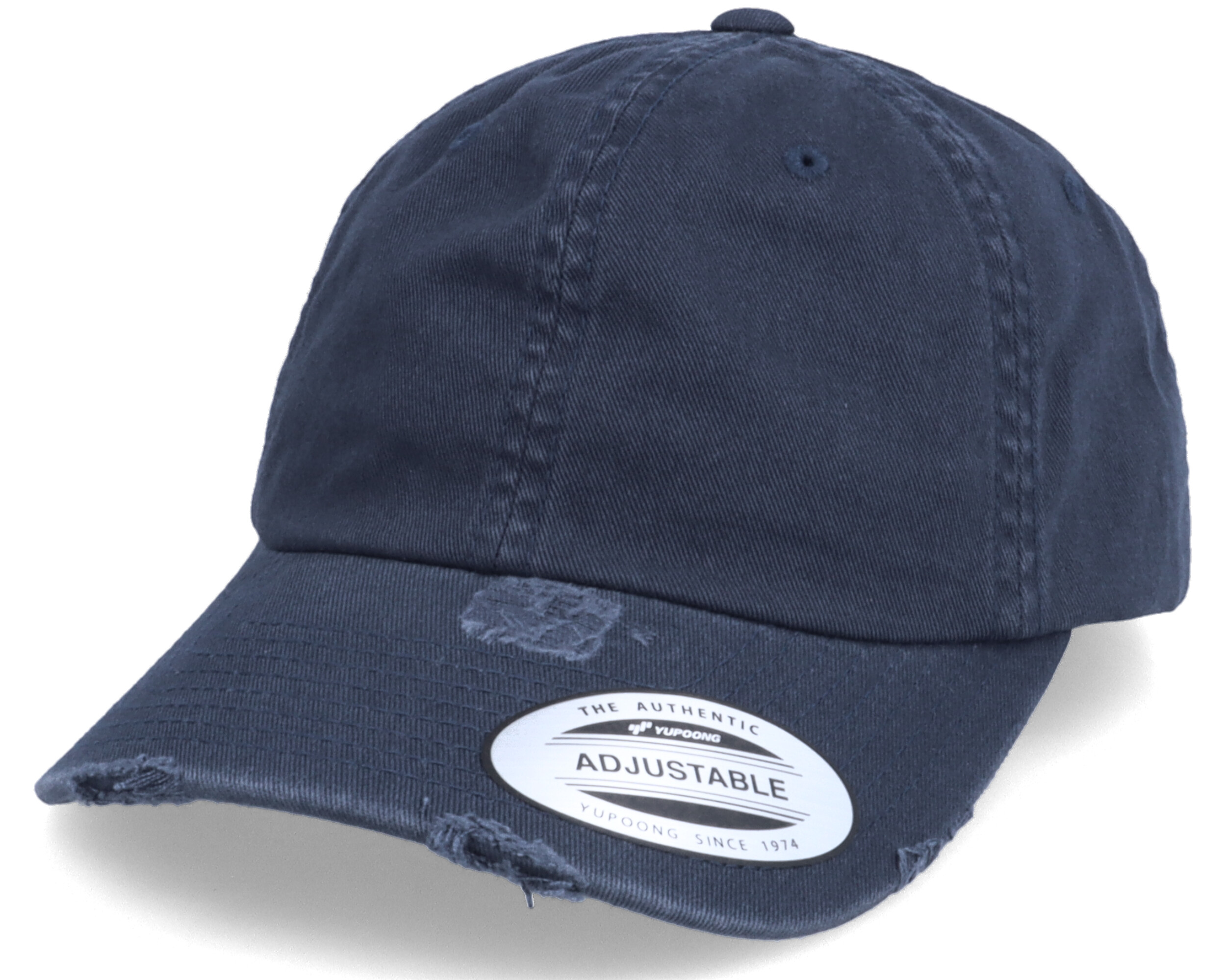 Low Profile Destroyed Navy Dad Cap - Yupoong cap | Hatstoreworld.com